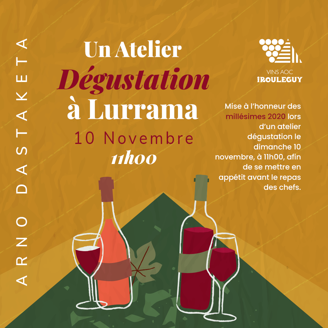 Visuel #1 de l'atelier de dégustation - Lurrama | AOC Irouléguy