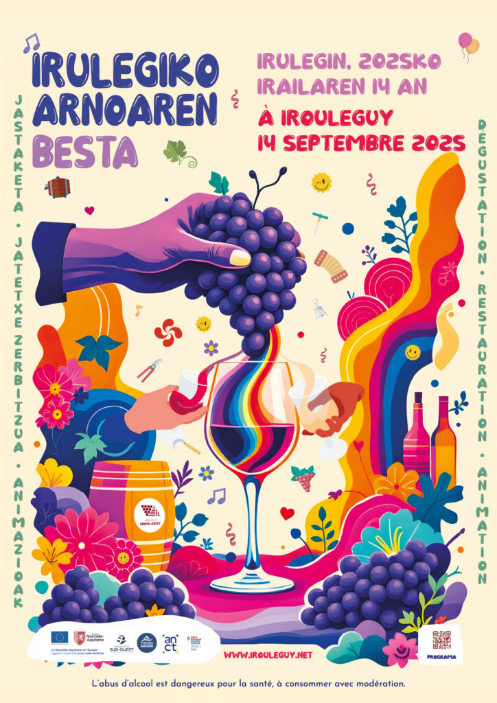 Affiche - Verticale - Fête de l'Irouléguy | Syndicat des vins d'Irouléguy